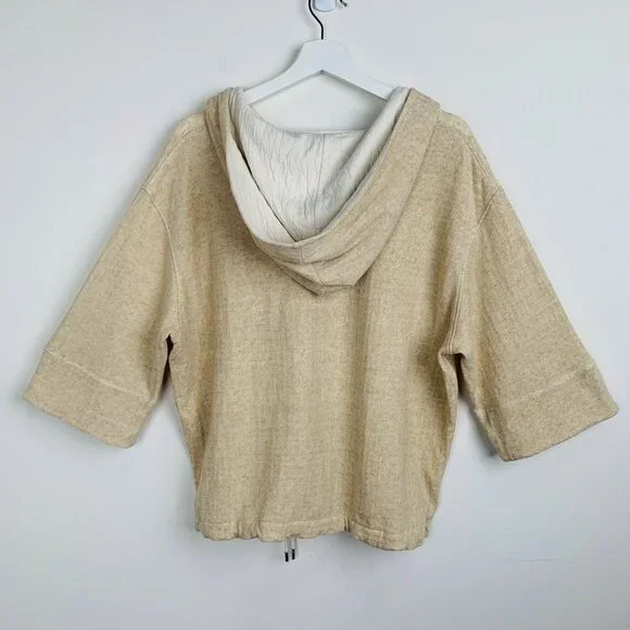 NWT Theory Drawstring Hooded Sweatshirt Size L - Picture 5 of 13